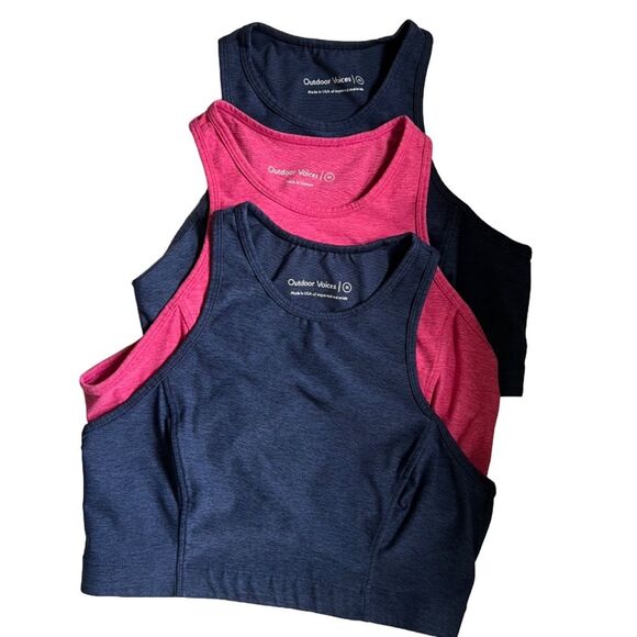 Outdoor Voices Sports Bra Crop Top Size Medium Lot of 3 - Picture 1 of 6